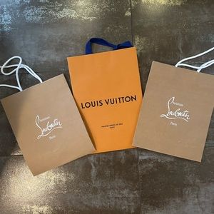 Set of 3 influencer luxury designer paper shopping bags